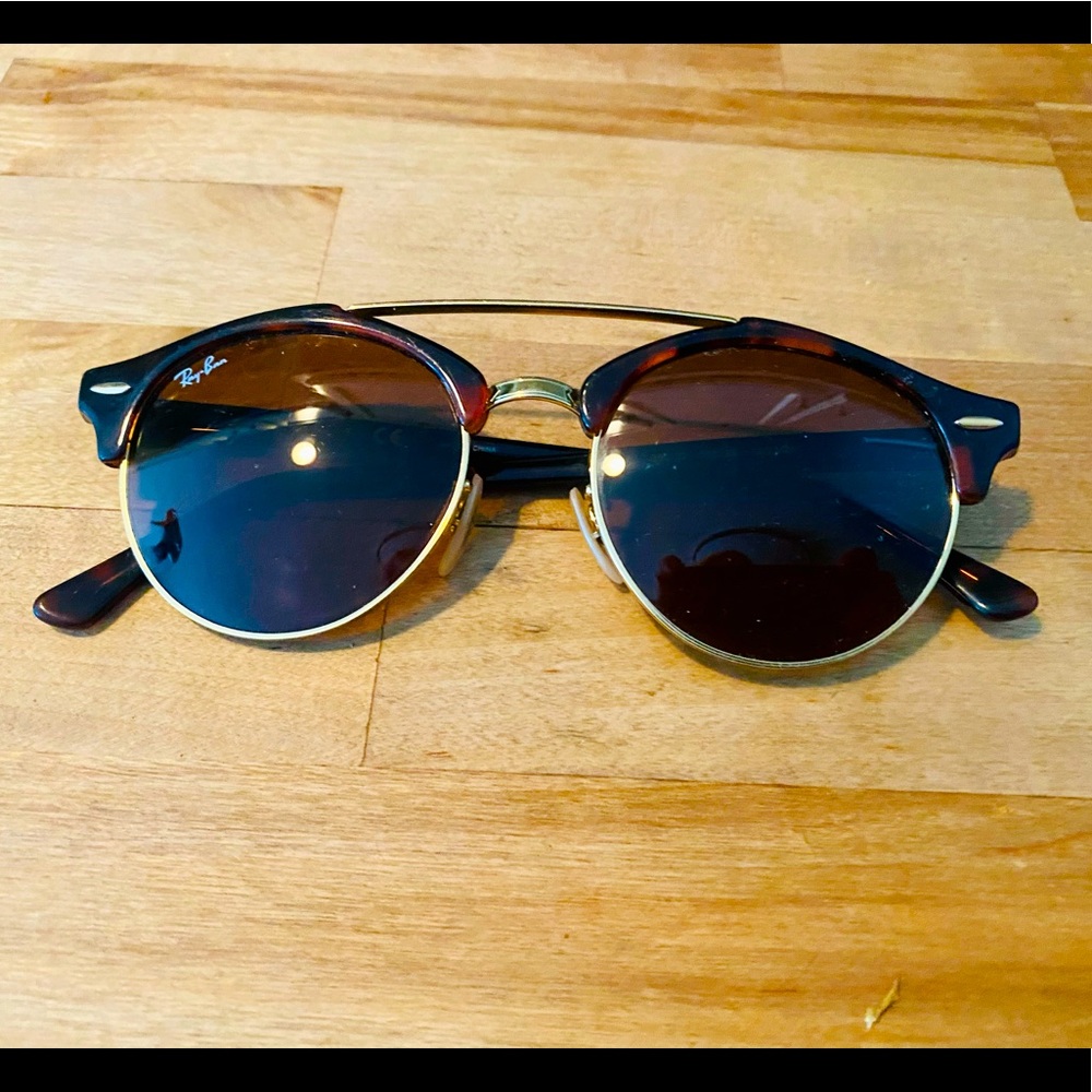 Ray-Ban Black and Gold Sunglasses